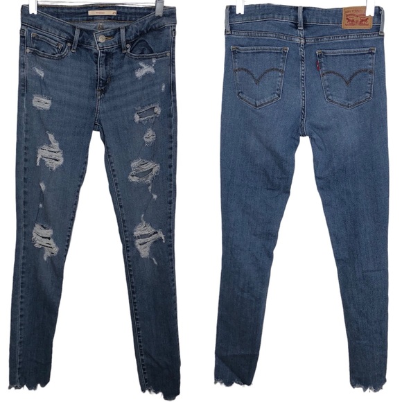 Levi's Denim - Levi’s 711 Skinny Distressed Jeans